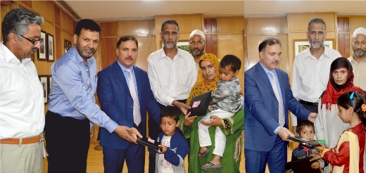 Following CMs wish, J&K Bank appoints  widows of slain private sec…