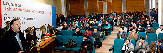 Parvez Ahmed launches "J&K Bank Sahafat Finance Scheme"