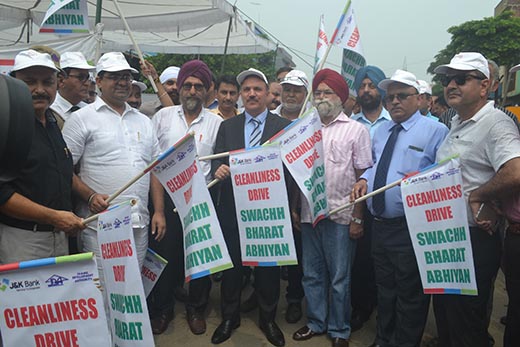 JK Bank launches cleanliness drive under Swachh Bharat Mission in coll…