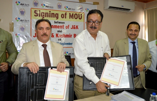 J&K Bank signs MoU with State Government