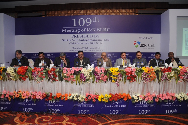 JK Bank convenes 109th meeting of J&K SLBC