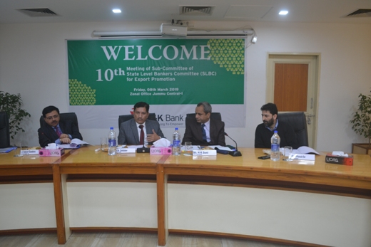 J&K Bank organizes SLBC's 10th Sub-committee meet for Export…
