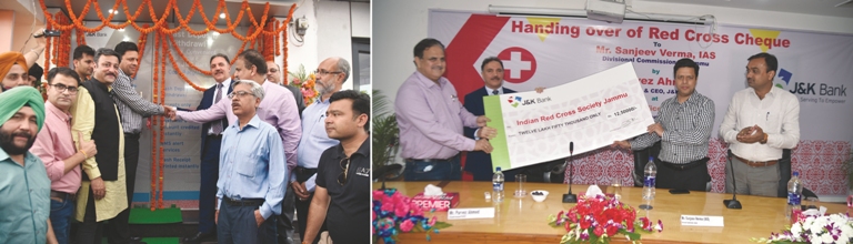 Press Club & Red Cross Jammu Felicitate Chairman JK Bank for initi…