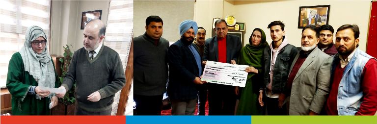 J&K Bank gives insurance cheques to kin of deceased