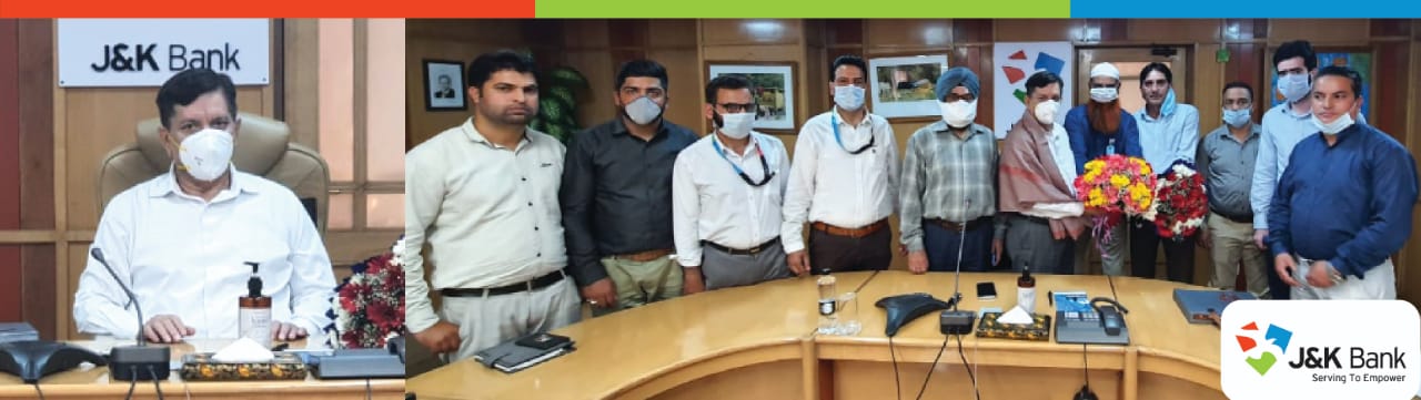 J&K Bank CMD felicitates newly  elected workmen union members