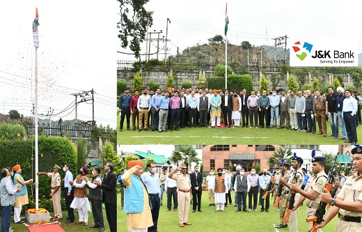 JKBank CMD hoists tricolour at Srinagar CHQ