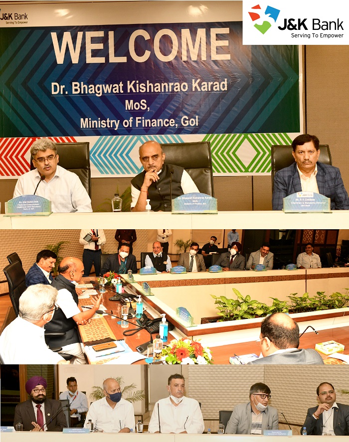 Union MoS visits J&K Bank Headquarter, meets  industry representat…