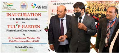 Chief Secretary Dr A K Mehta launches J&K Bank's e-ticketing…