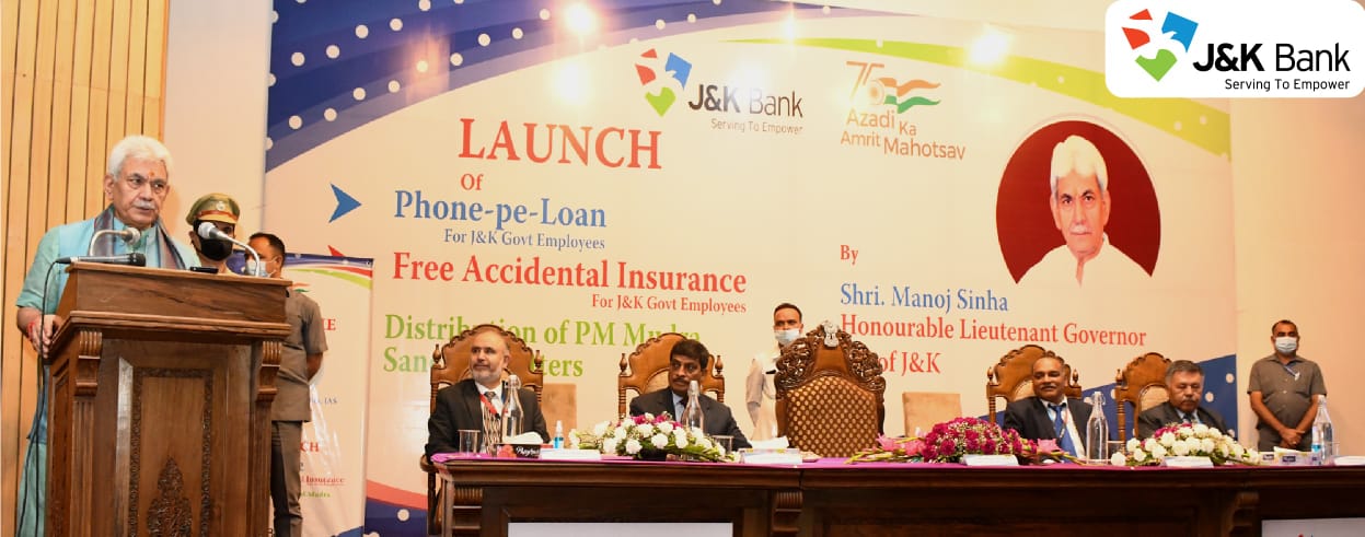 LG Manoj Sinha launches J&K Bank's Phone pe Loan and Accident…