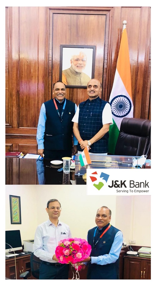 J&K Bank MD meets MoS Finance Dr Bhagwat Karad