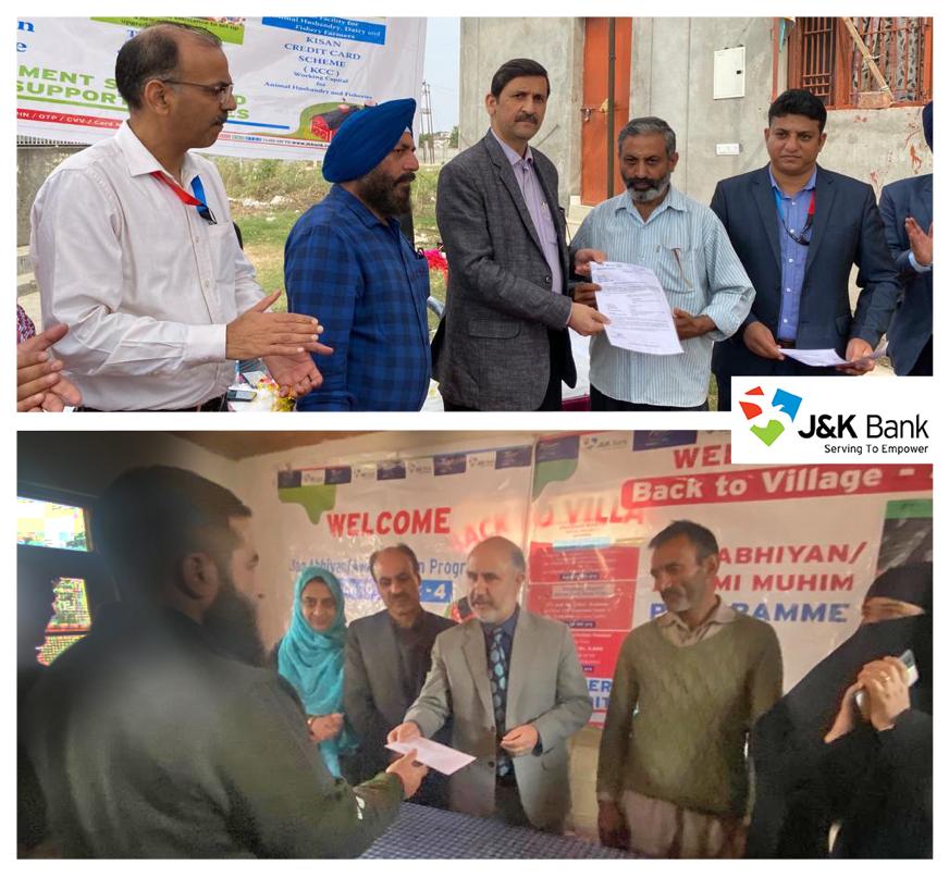 Top functionaries of J&K Bank visit B2V4 camps, distribute sanctio…