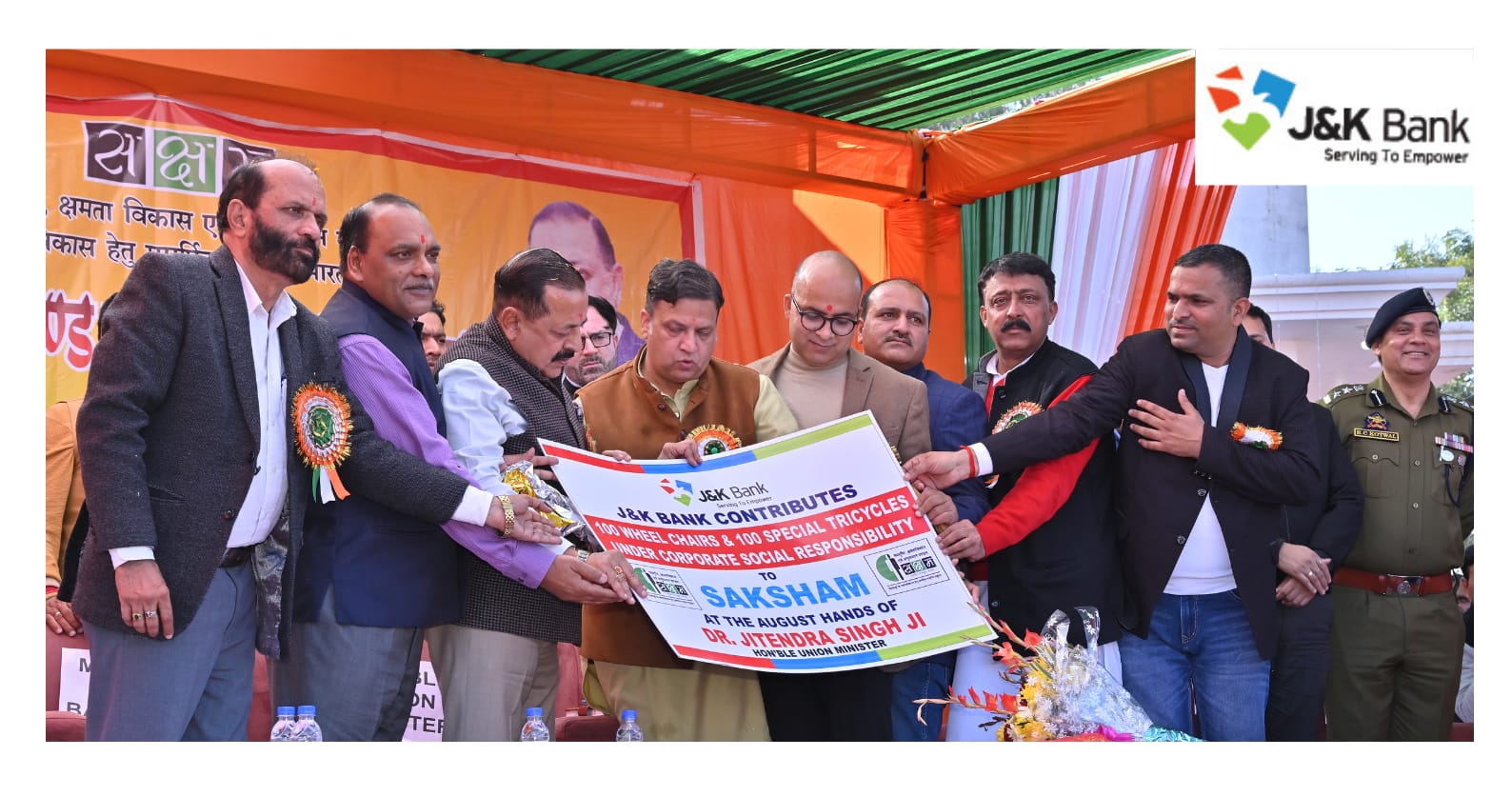 Under CSR, J&K Bank collaborates with SAKSHAM to support Divyang p…