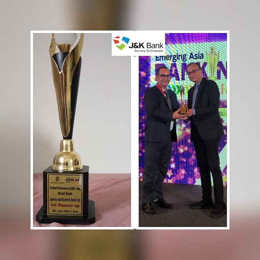 J&K Bank wins award for Best Performance in CASA