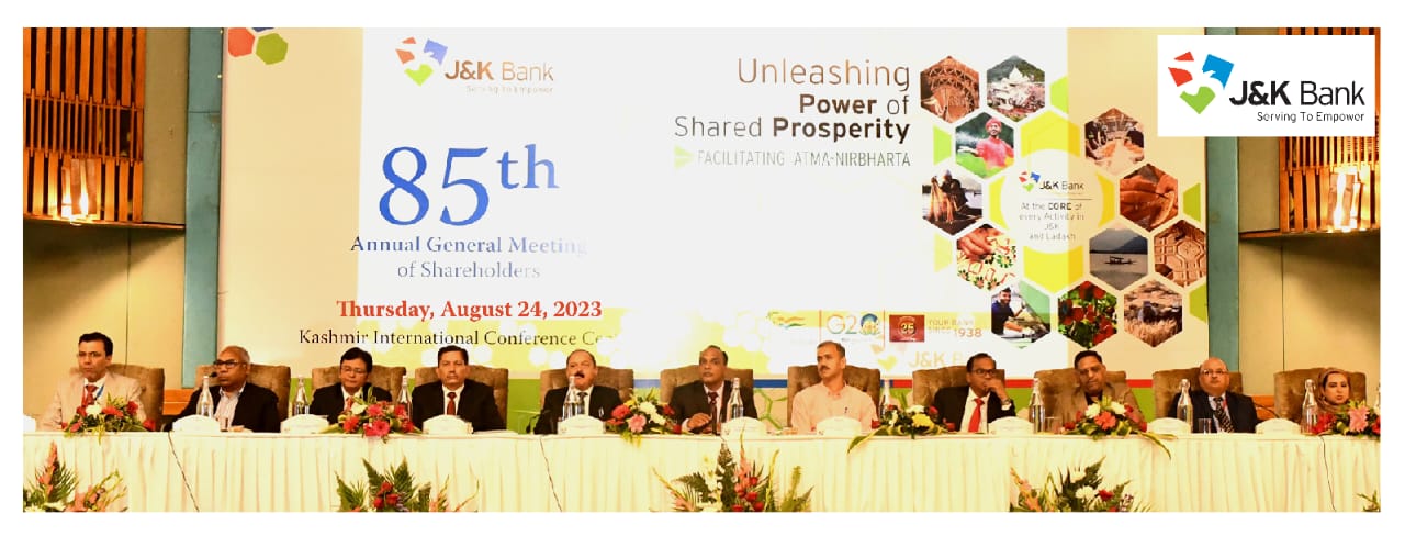 J&K Bank hosts 85th Annual General Meeting Shareholders appreciate…