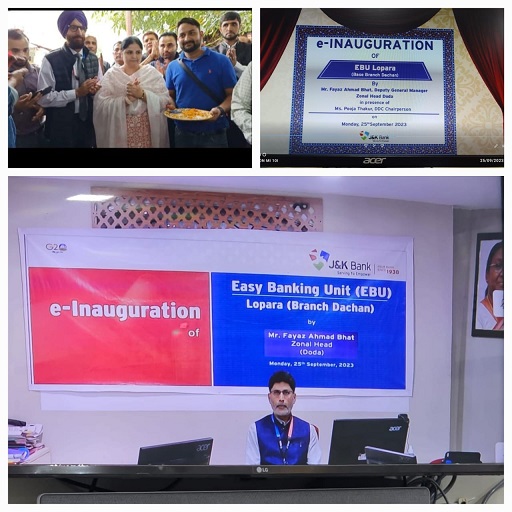 J&K Bank opens an Easy Banking Unit in Kishtwar