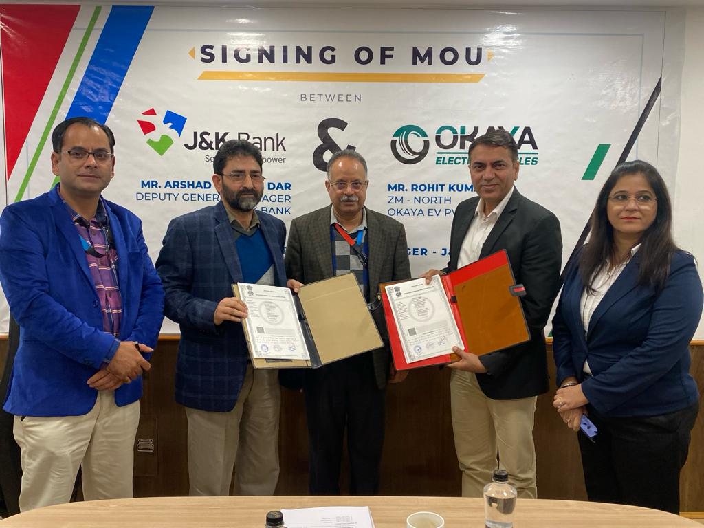 Promoting electric mobility, J&K Bank inks tie-up with Okaya EV Pv…