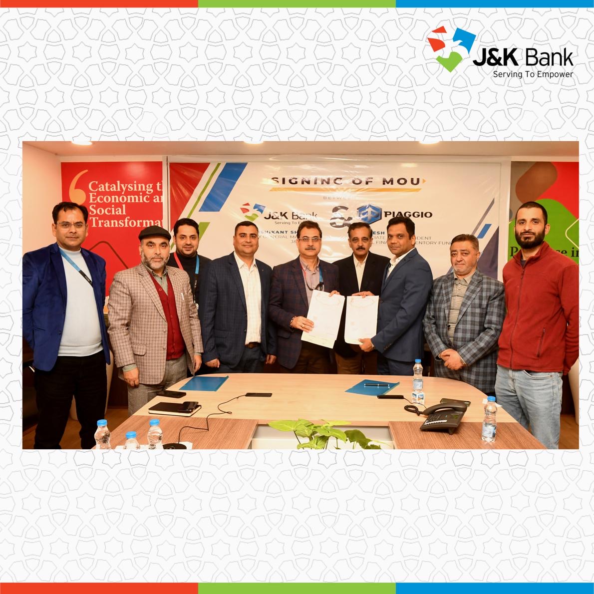 J&K Bank renews MoU with Piaggio Borrowers from J&K and Punjab…