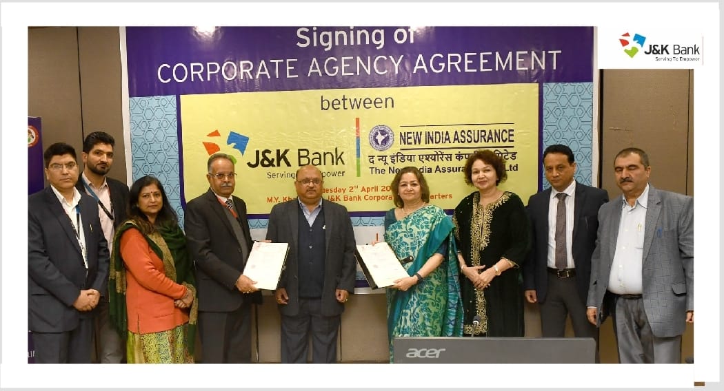 J&K Bank adds New India Assurance as its Bancassurance partner Aim…