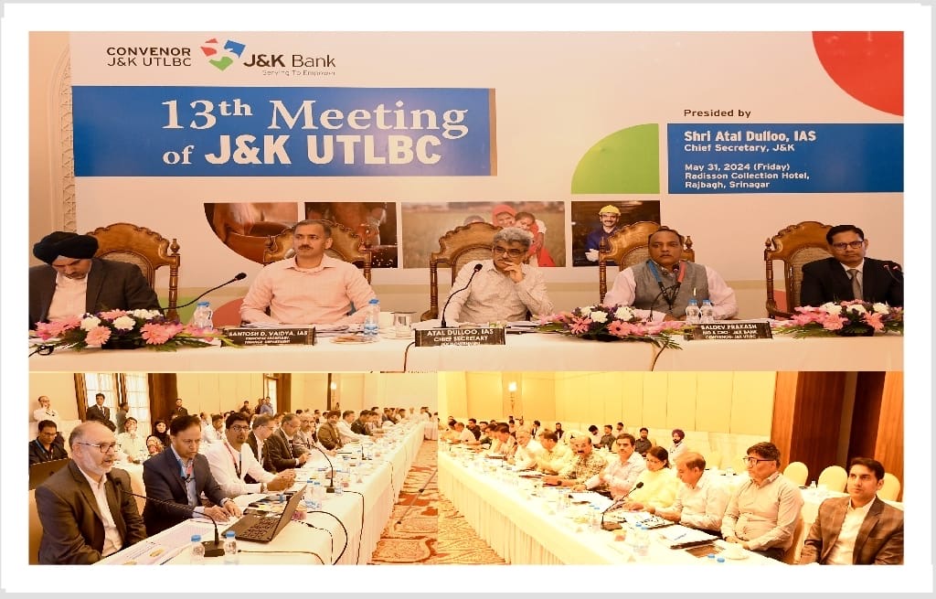 Chief Secretary chairs 13th UT-Level Bankers' Committee meeting