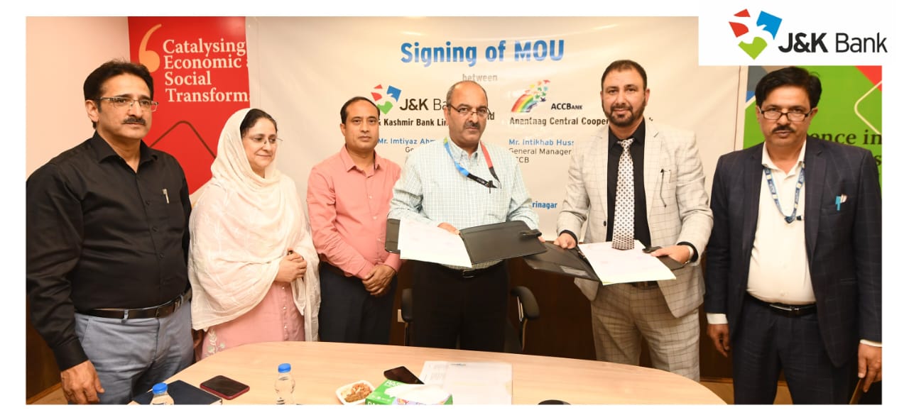 J&K Bank signs MoU with Anantnag Central Cooperative Bank