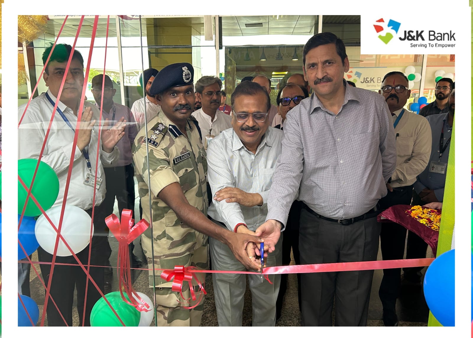 J&K Bank commissions an ATM at Jammu Airport