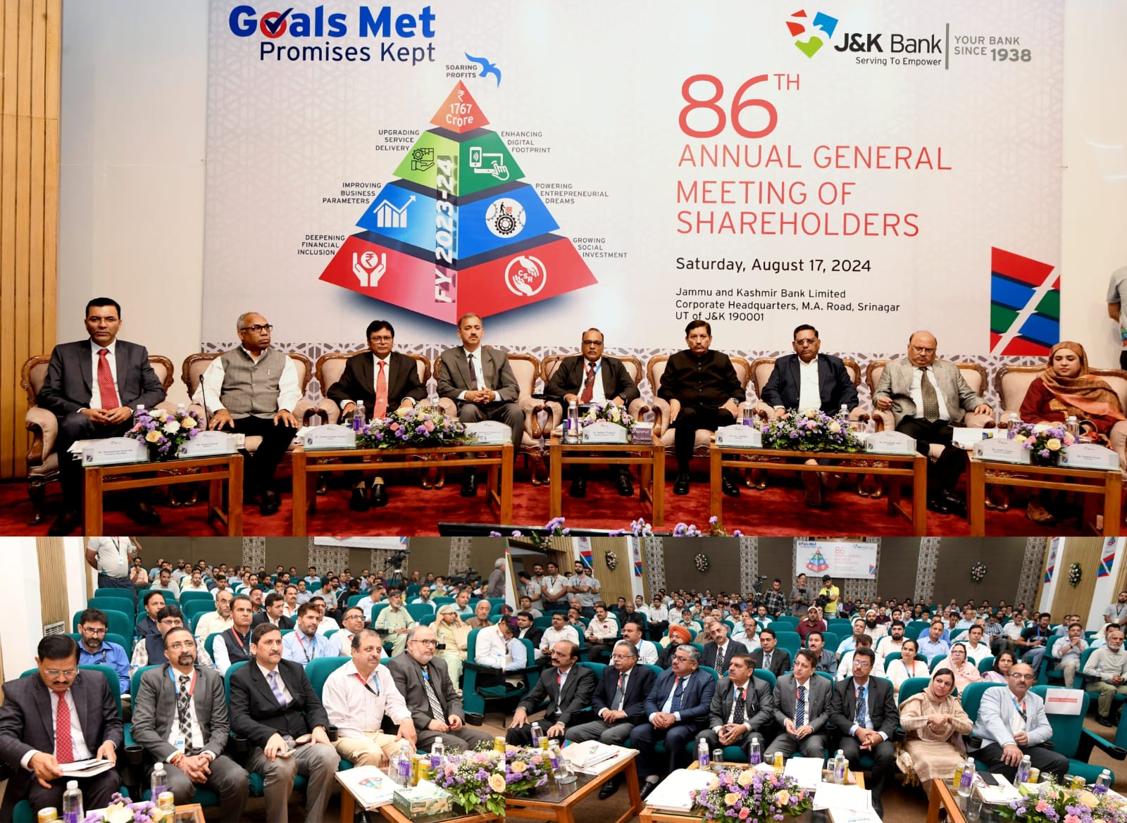 86th AGM of shareholders J&K Bank announces 215 % dividend  Goodwi…
