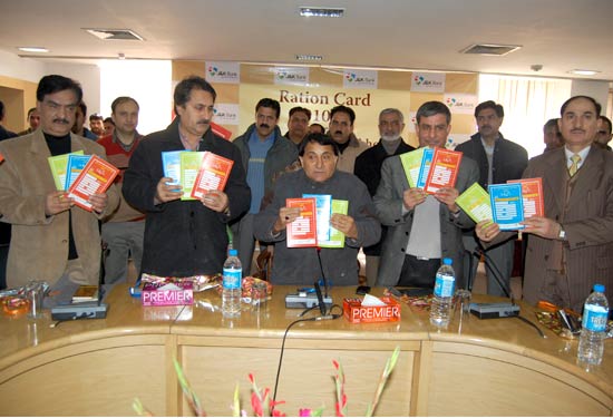 Ration cards 2010-11 released : Akhoon hails J&K Bank for decent,…