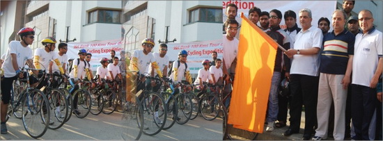 JK Bank's save environment initiative.Chairman flags off 100 km T…