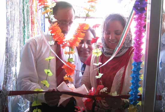 Sakina Itoo, Minister for Social Welfare inaugurates JK Bank ATM at Da…