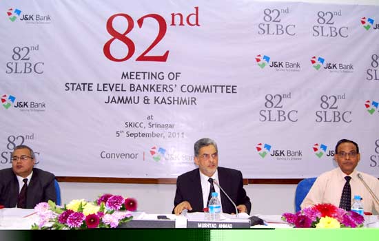 82nd SLBC held : J&K Bank disburses 631.76 Cr to priority sector i…