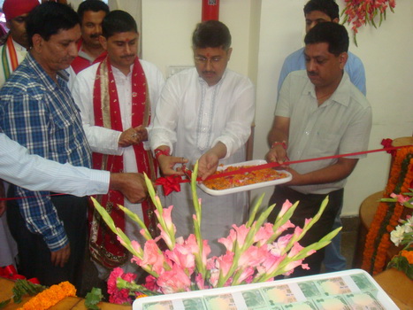 Navratra Eve. J&K Bank fresh cash counter at Vaishno Devi