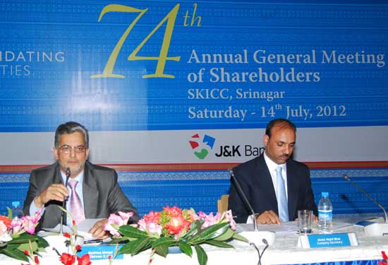 J&K Bank holds 74th AGM Expanding Frontiers, Consolidating Capabil…
