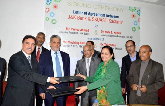Growers to get technical training : J&K Bank ties up with SKUAST f…
