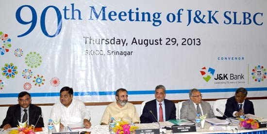 90th SLBC held : J&K Bank disburses Rs 1913.07 Cr in 3 months, con…