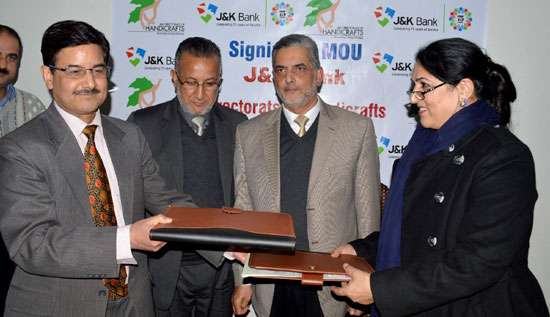 J&K Bank inks pact with Handicrafts Directorate It is more of a co…