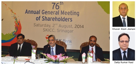 J&K Bank holds 76th AGM, approves 500 pc dividend.