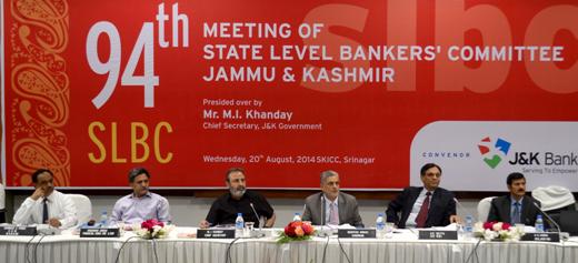 94th SLBC meeting held - J&K Bank major contributor with 66.42 pc…