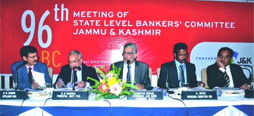 96th J&K SLBC convened. With others far behind, J&K Bank lead…