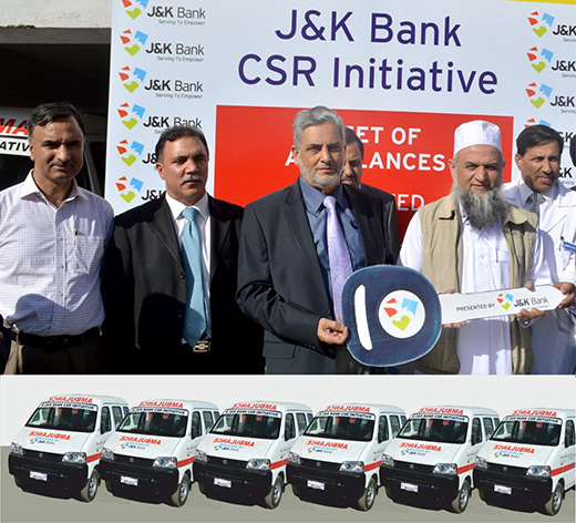 Mega CSR initiative: J&K Bank gives six ambulances to SMHS hospita…